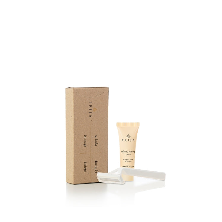 PRIJA Rasiererset – Doppelklingenrasierer, Rasiergel 10 ml – 96 Stk