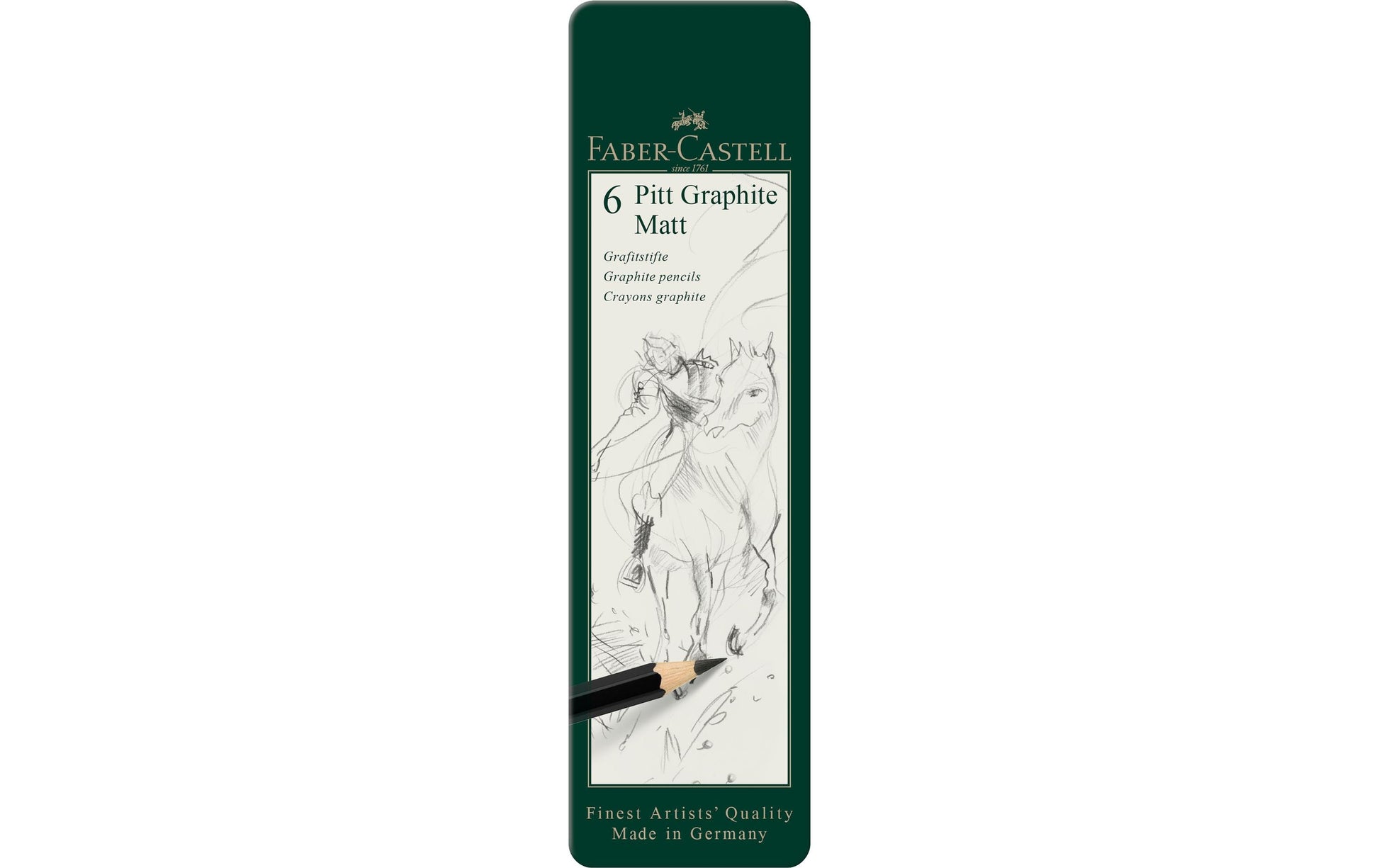 Faber-Castell PITT GRAPHITE Matt Graphit-Set, verschiedene Härten, Box – 5-teilig