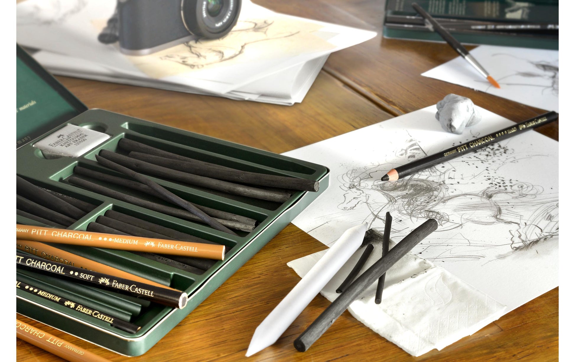 Faber-Castell Pitt Zeichenkohle Bleistifte – 10er-Set
