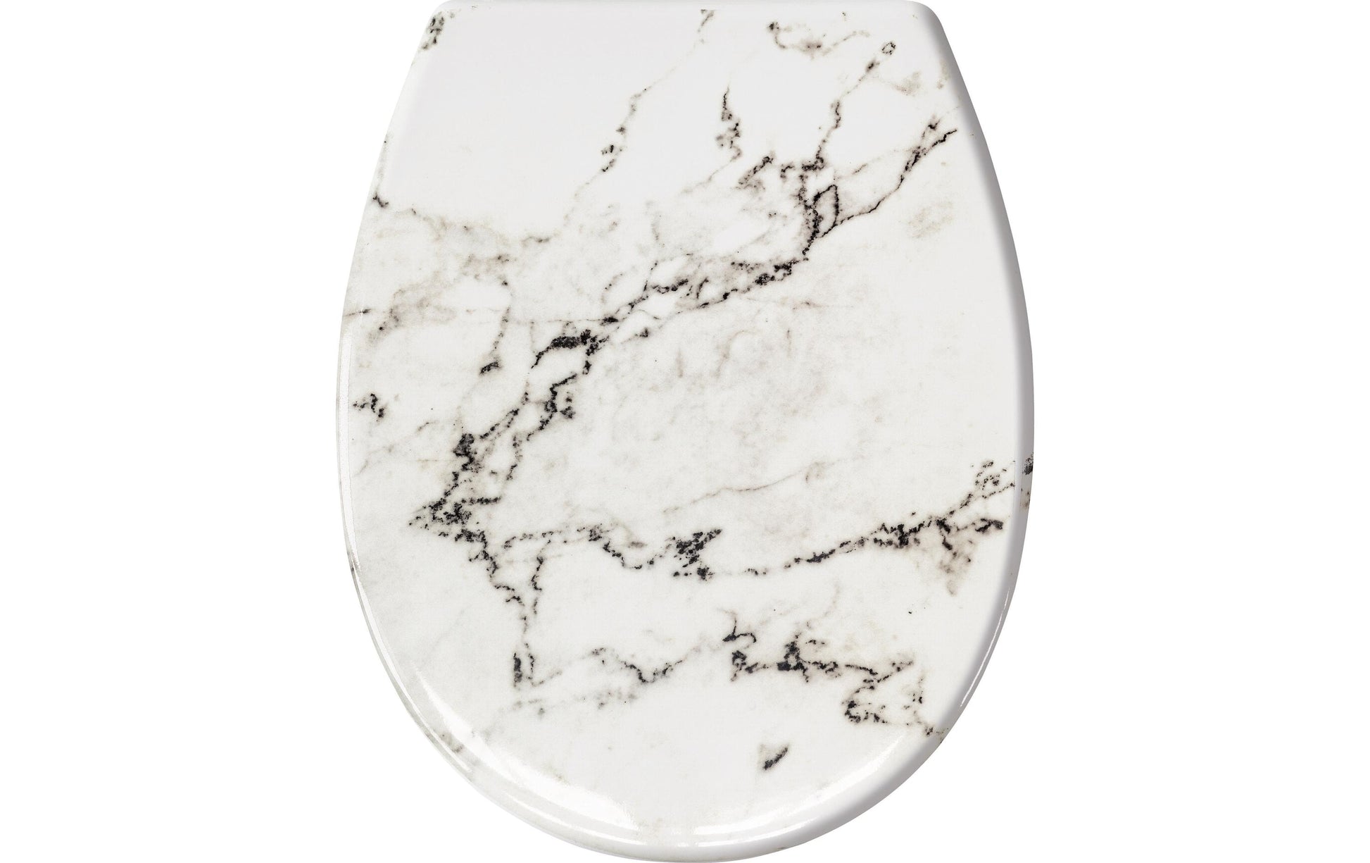 Kleine Wolke Marble – WC-Sitz – Duroplast, grau-marmor, weiss, mit Deckel, Soft-Close, 37 × 45 cm