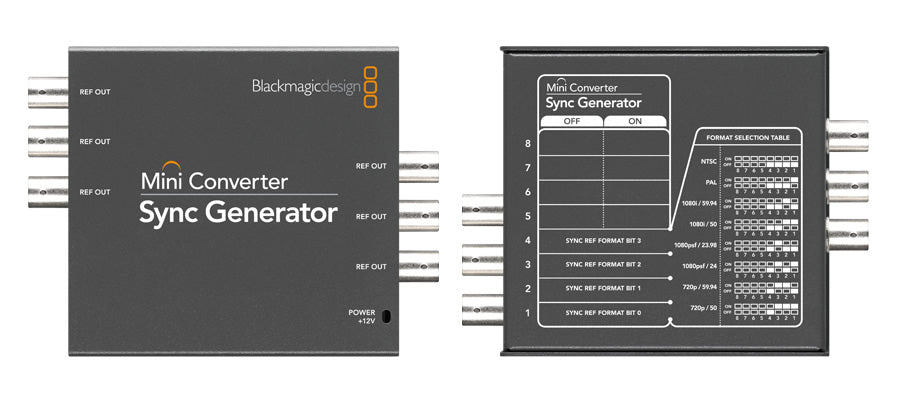 Blackmagic Design Mini Converter – Sync Generator – 1080p, 1080i, 720p, BNC, 12 V – Schwarz