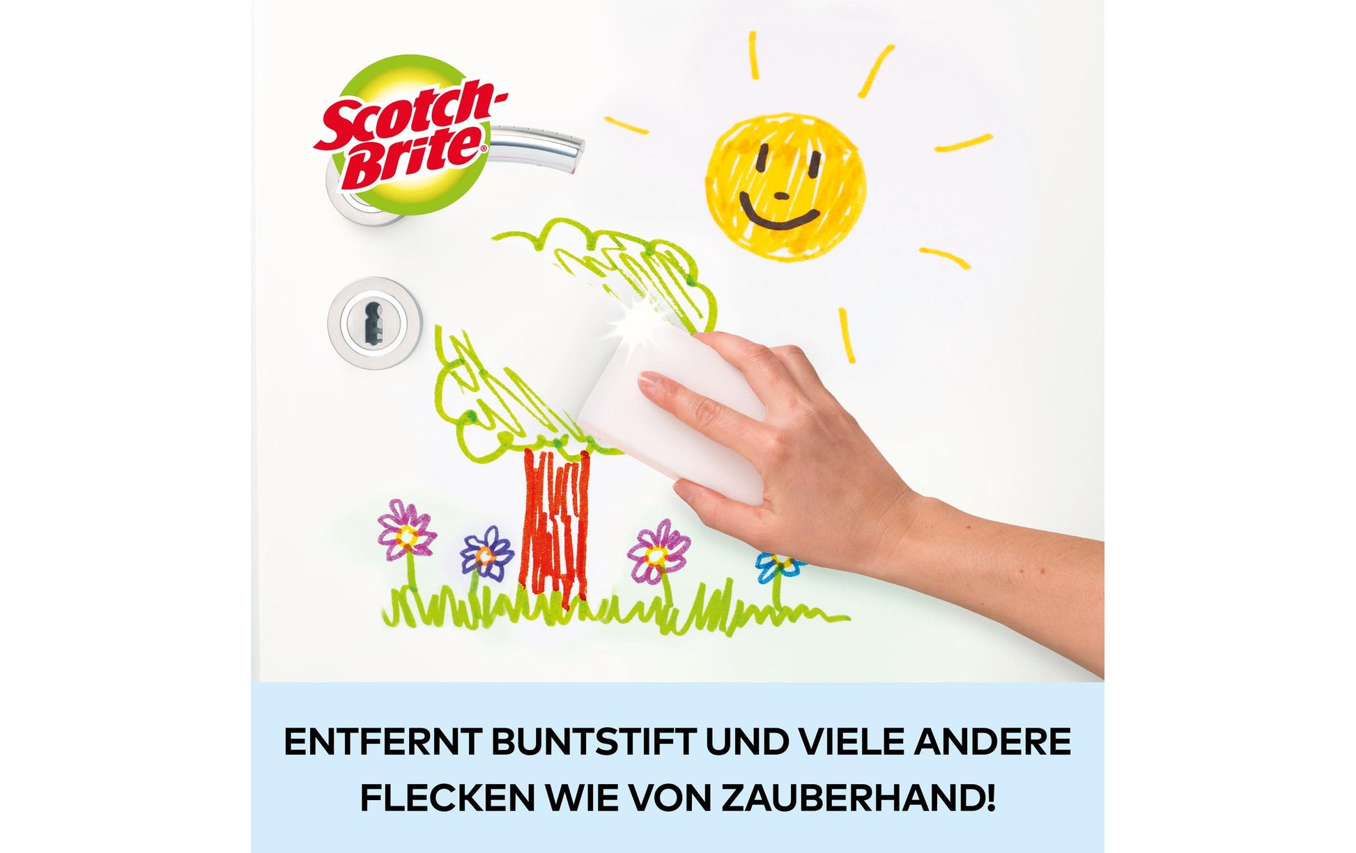 3M Scotch-Brite Fleckenradierer – Melamin, für alle Oberflächen, weiss, 6 Stk.