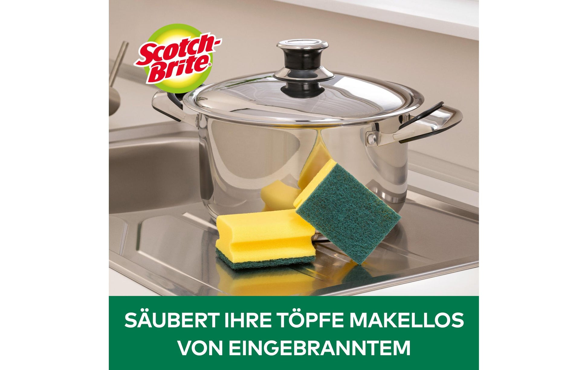 3M Scotch-Brite Scheuerschwamm Classic – Schaumstoff, Rechteckig, für Pfannen, mehrfarbig, 16 Stk.