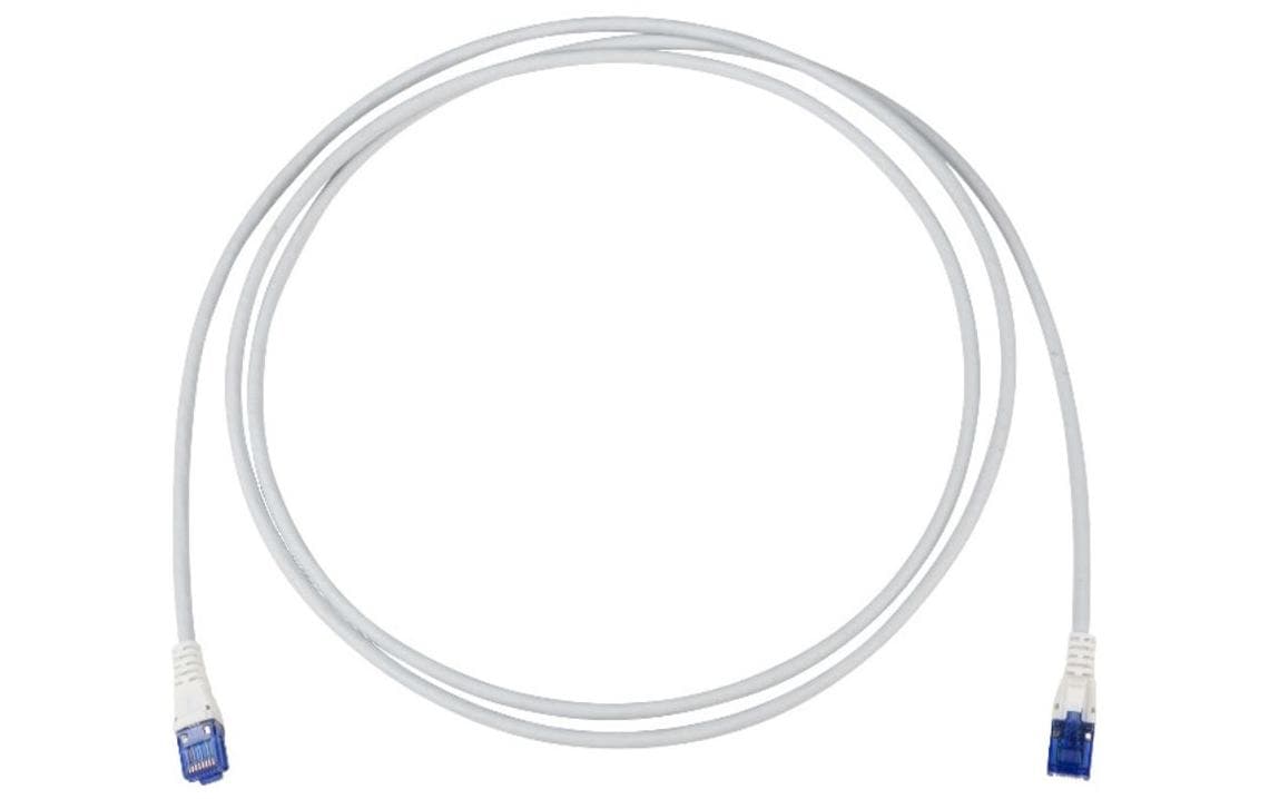 R&M Thin-Line Patchkabel – 0,5 m, RJ45–RJ45, Grau, U/UTP, LSZH – 10 Stk.