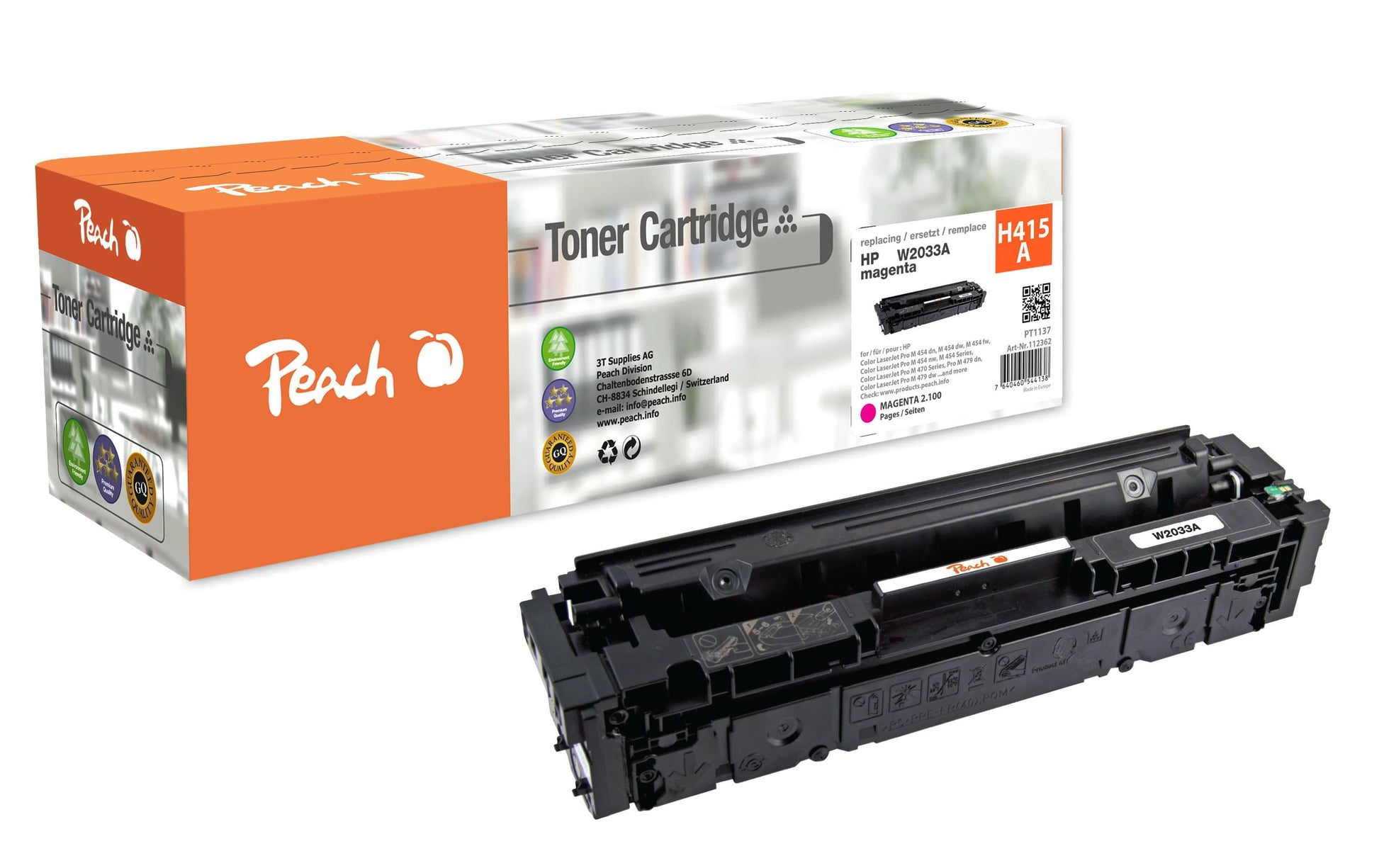 Peach 415A (W2033A) Magenta Toner – Kompatibel – 2'100 Seiten – für HP