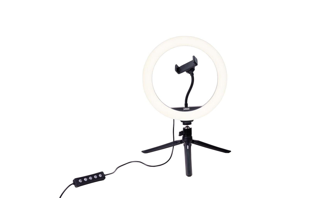 Dörr VL-26 RGB Ringlicht – 330 lm, 3000–6000 K, Ø 26 cm – 1/4" Gewinde