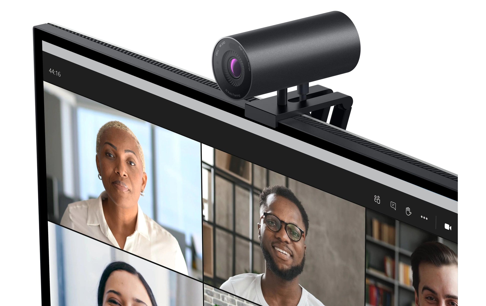 DELL UltraSharp Webcam WB7022 – Webcam – 4K, bis 60 fps, USB‑A, Autofokus, 5× digitaler Zoom, ohne Mikrofon