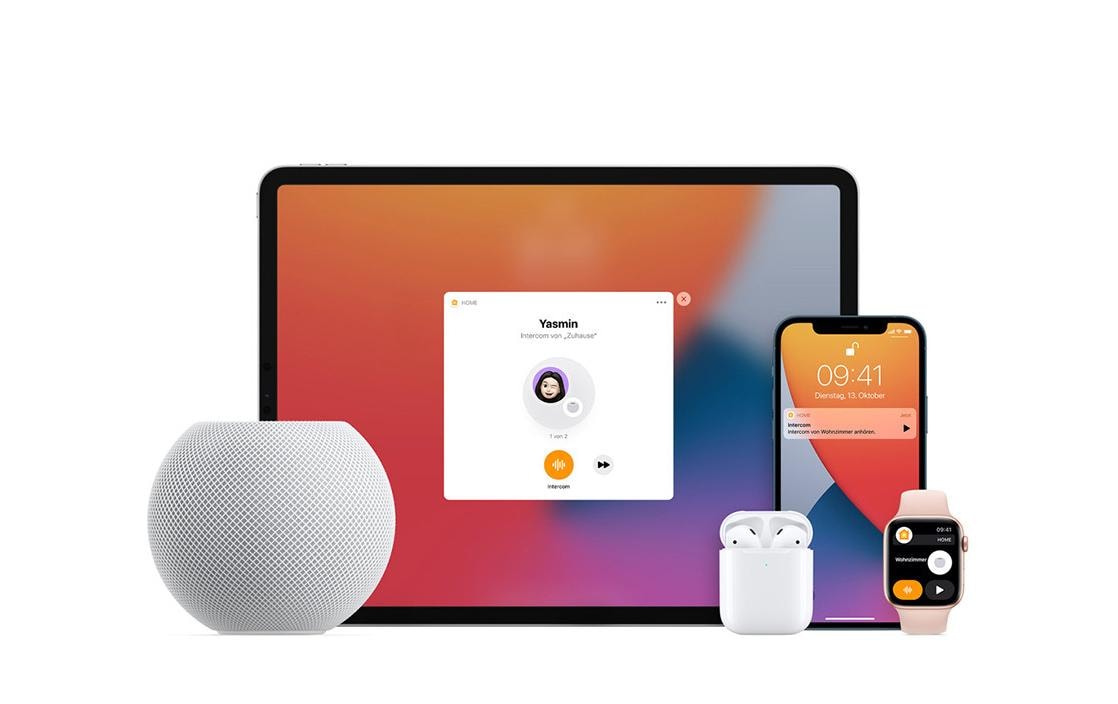 Apple HomePod mini Lautsprecher – für iPhone, iPad, iPod touch, weiss