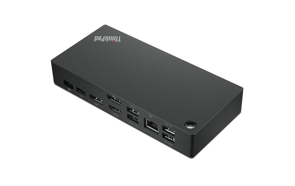 Lenovo 40AY0090CH Dockingstation – USB-C, 2× DP, 1× HDMI, 90 W PD, GbE, für ThinkPad X1 Carbon/X1 Yoga