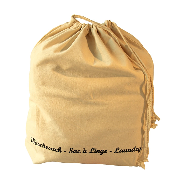 Wäschebeutel – mit Zugkordel – 44 × 50 cm – Beige – Baumwolle