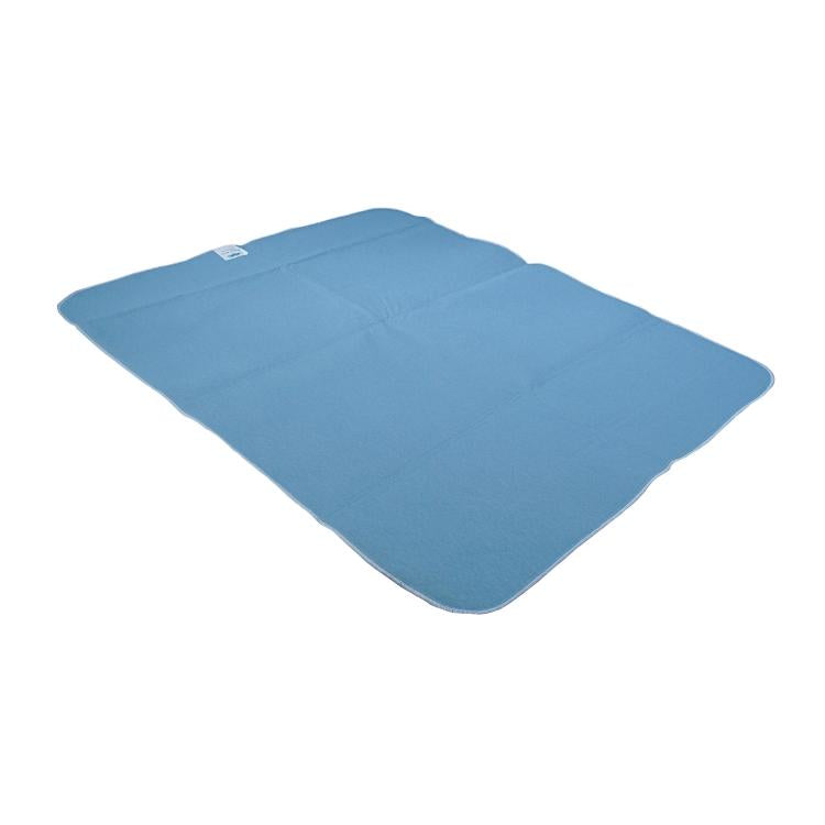 Mehrwegunterlage – Blau – 160/75 × 90 cm – PES-Velours, PU-laminiert
