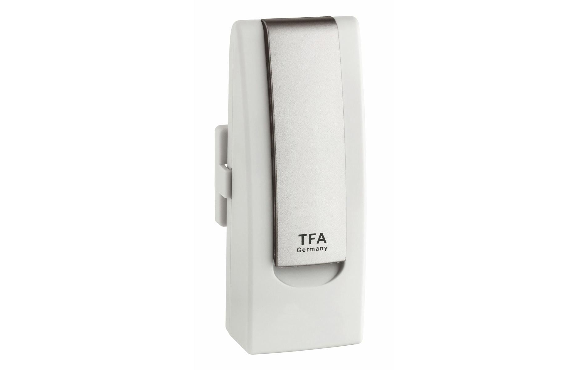 TFA-Dostmann WeatherHub – Thermo-/Hygrosensor, WLAN, Display, 200 m Reichweite – Weiss, für TFA-Dostmann Weath