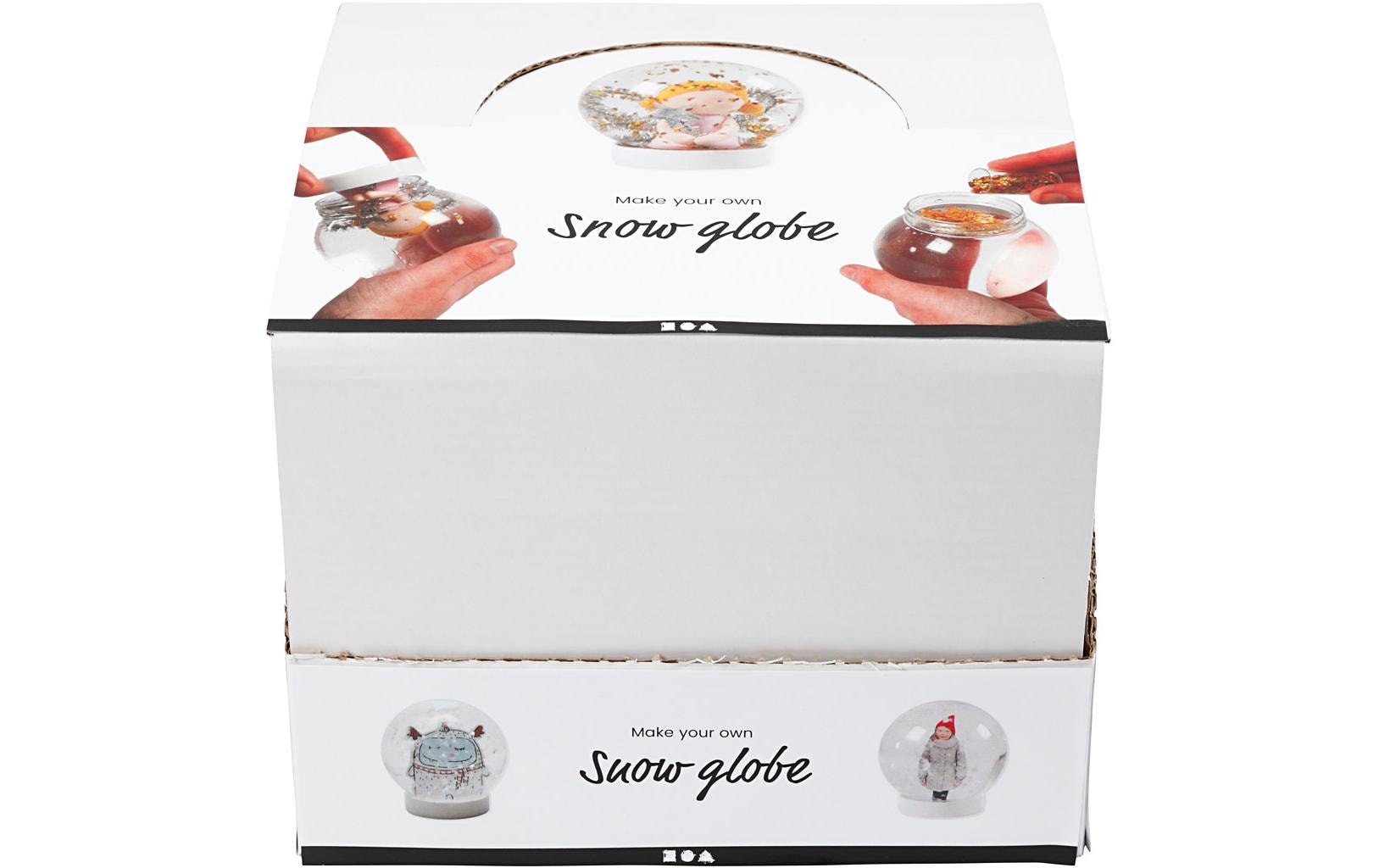 Creativ Company Schneekugel aus Kunststoff, transparent, Ø 8 cm × 8,5 cm, Set à 18