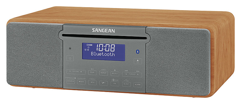 Sangean DDR-47BT – Micro HiFi-Anlage, DAB+/UKW, CD, Bluetooth – Walnuss/Grau