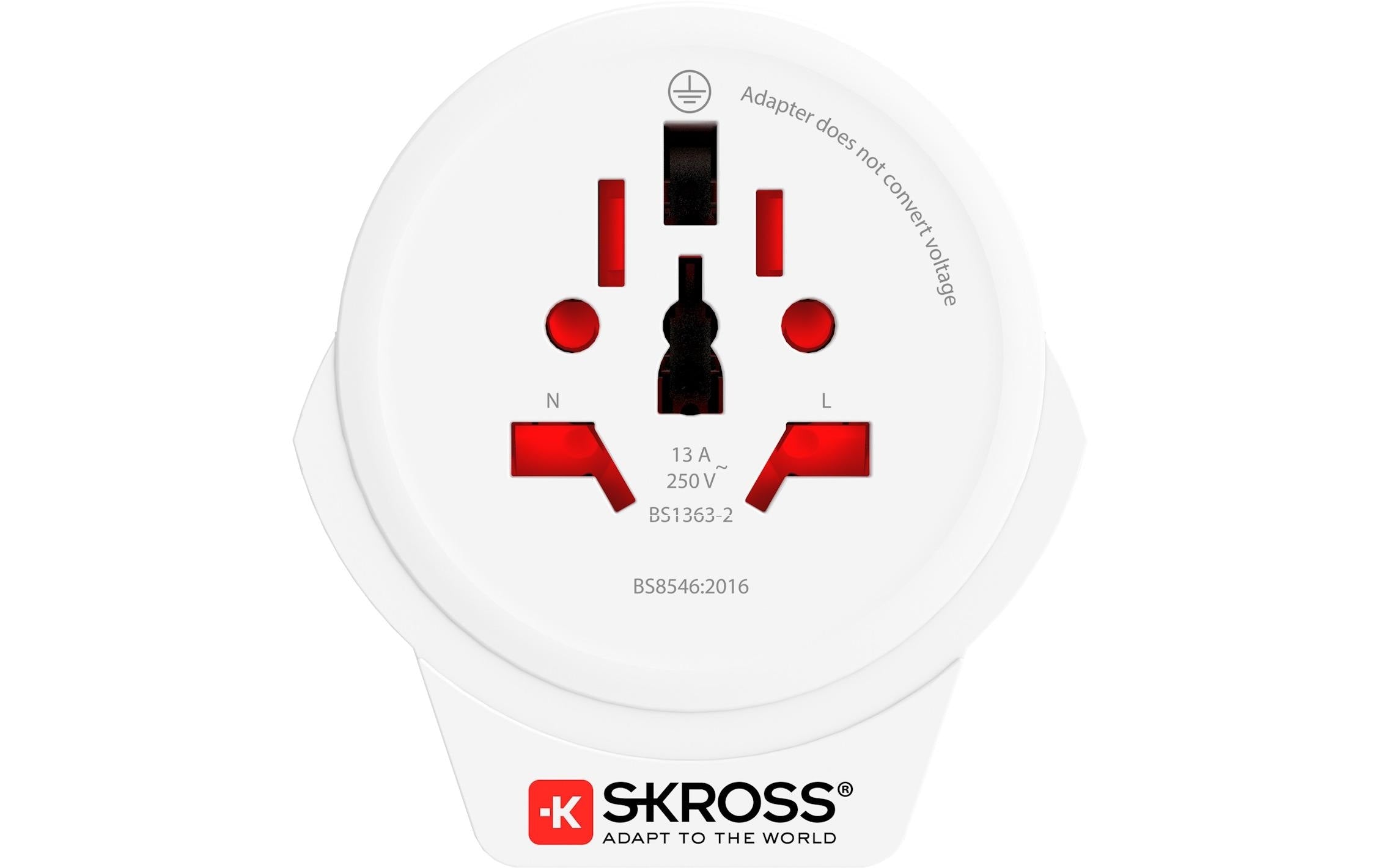 Skross Reiseadapter – mit 1× USB 5V/2,4A, geerdet – von Australien nach USA