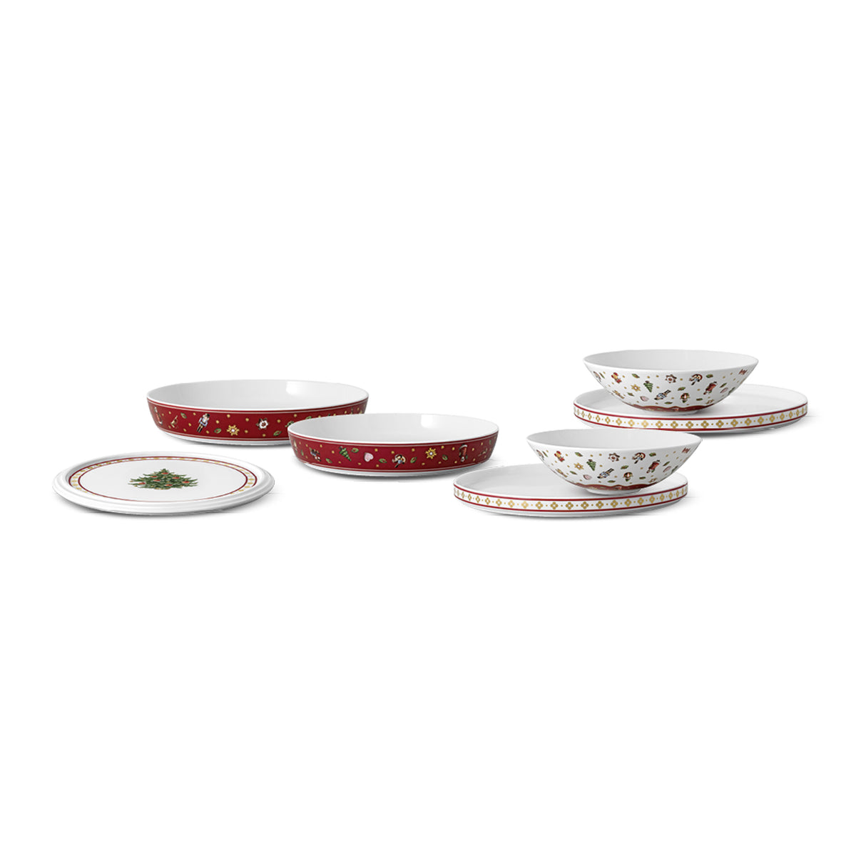 Villeroy & Boch Schale – 500 ml, Ø 24 cm, H 28,8 cm, Porzellan, Rot, spülmaschinenfest