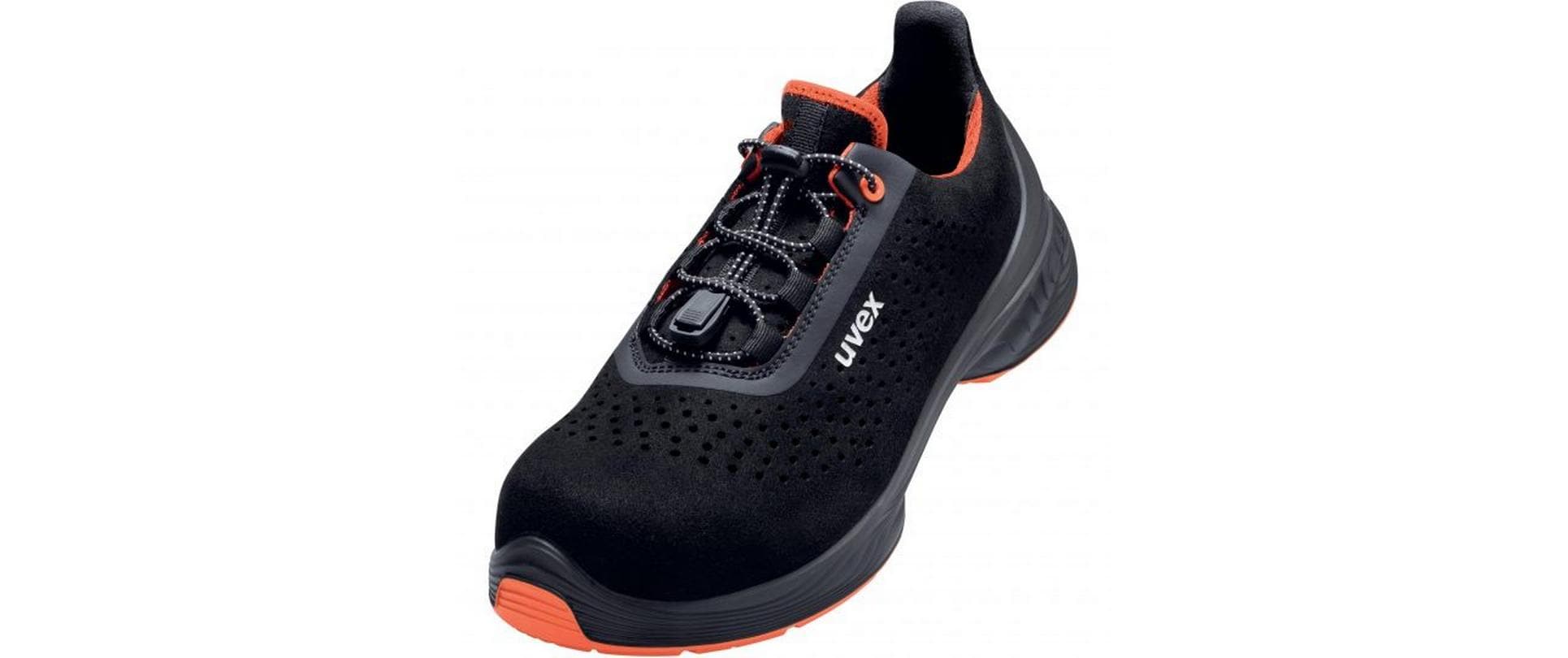 Uvex 1 G2 Sicherheits-Halbschuh S1 SRC – schwarz/orange – Grösse 43, Weite 11