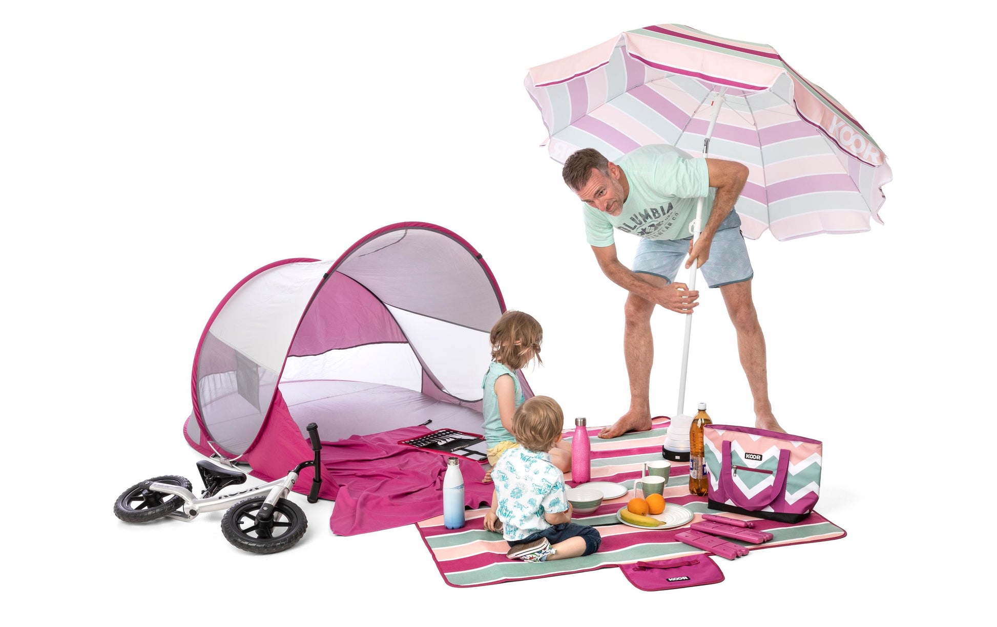 KOOR Lido Wohndecke – Mikropolyester, Rosa – 135 × 160 cm