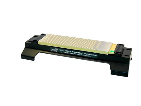 DMT DuoSharp Plus Schärfstein – 9 µm/25 µm, Schleiffläche 152 × 67 mm, mit Sockel