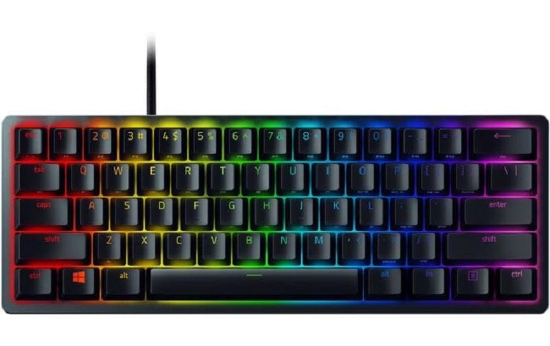 Razer Huntsman Mini – Tastatur, kabelgebunden (USB-C), CH-Layout (DE-CH), 60% – für Windows