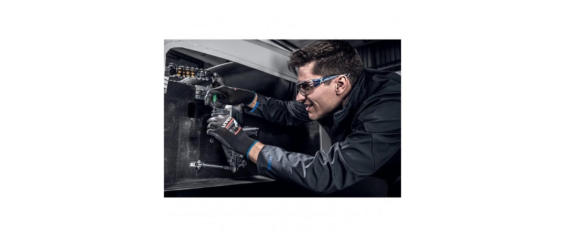Uvex Arbeitshandschuhe phynomic airLite A – Grösse 9, 1 Paar – ESD, EN 388:3110X, Schwarz