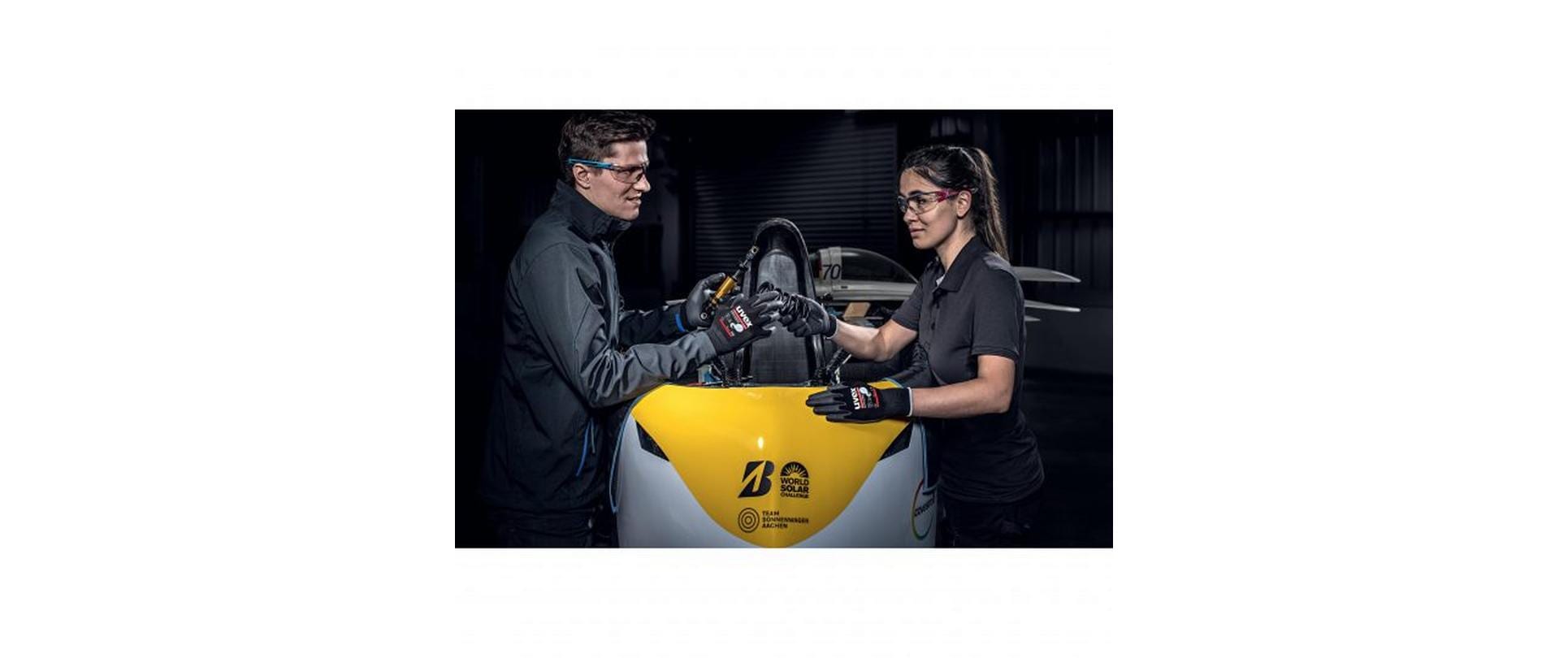 Uvex Arbeitshandschuhe phynomic airLite A – Grösse 6, 1 Paar – Polyamid, ESD, EN 388:3110X, Schwarz