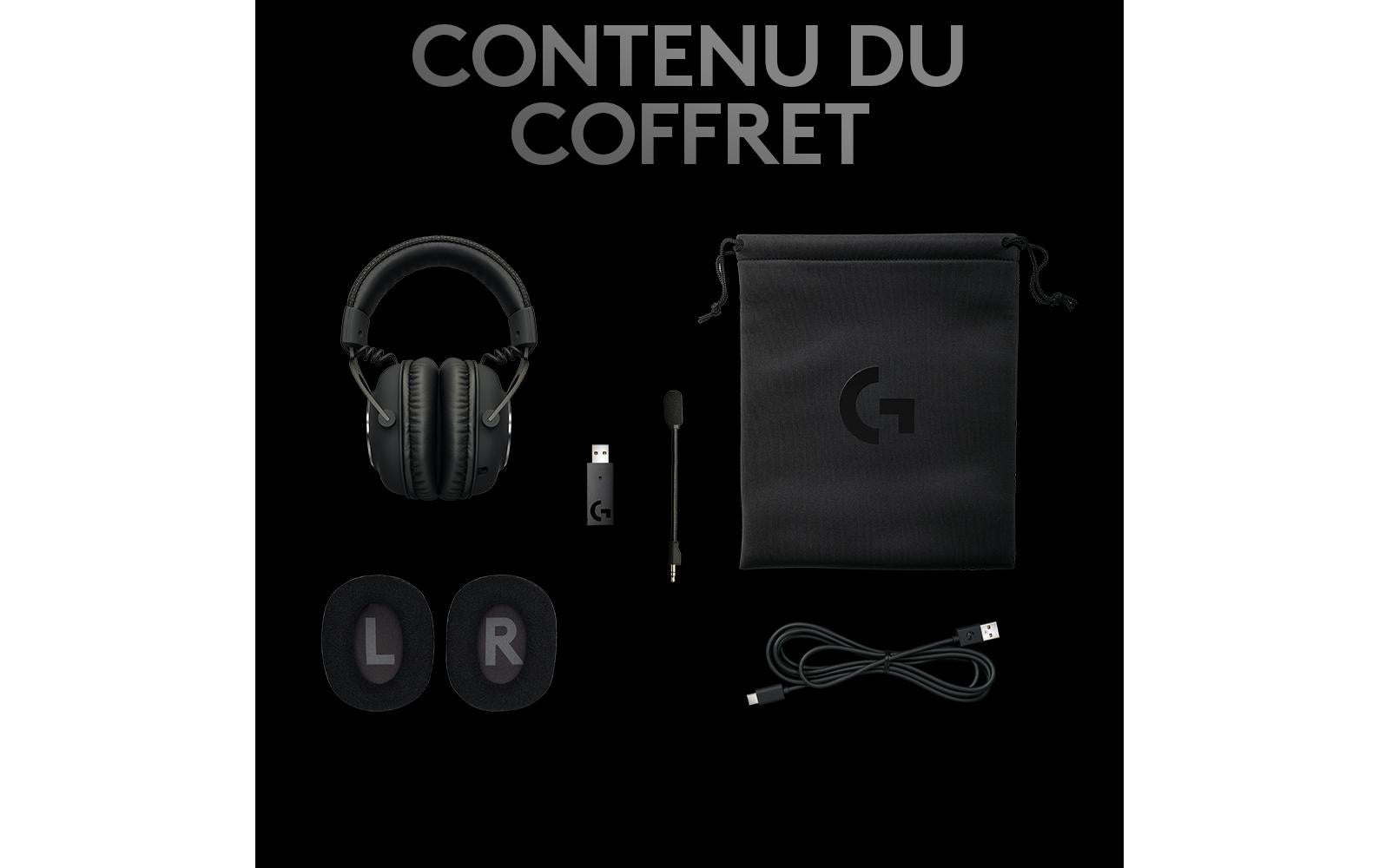 Logitech G PRO X Wireless LightSpeed Gaming-Headset – Over-Ear, Stereo, Kabellos (2,4 GHz LIGHTSPEED), mit USB