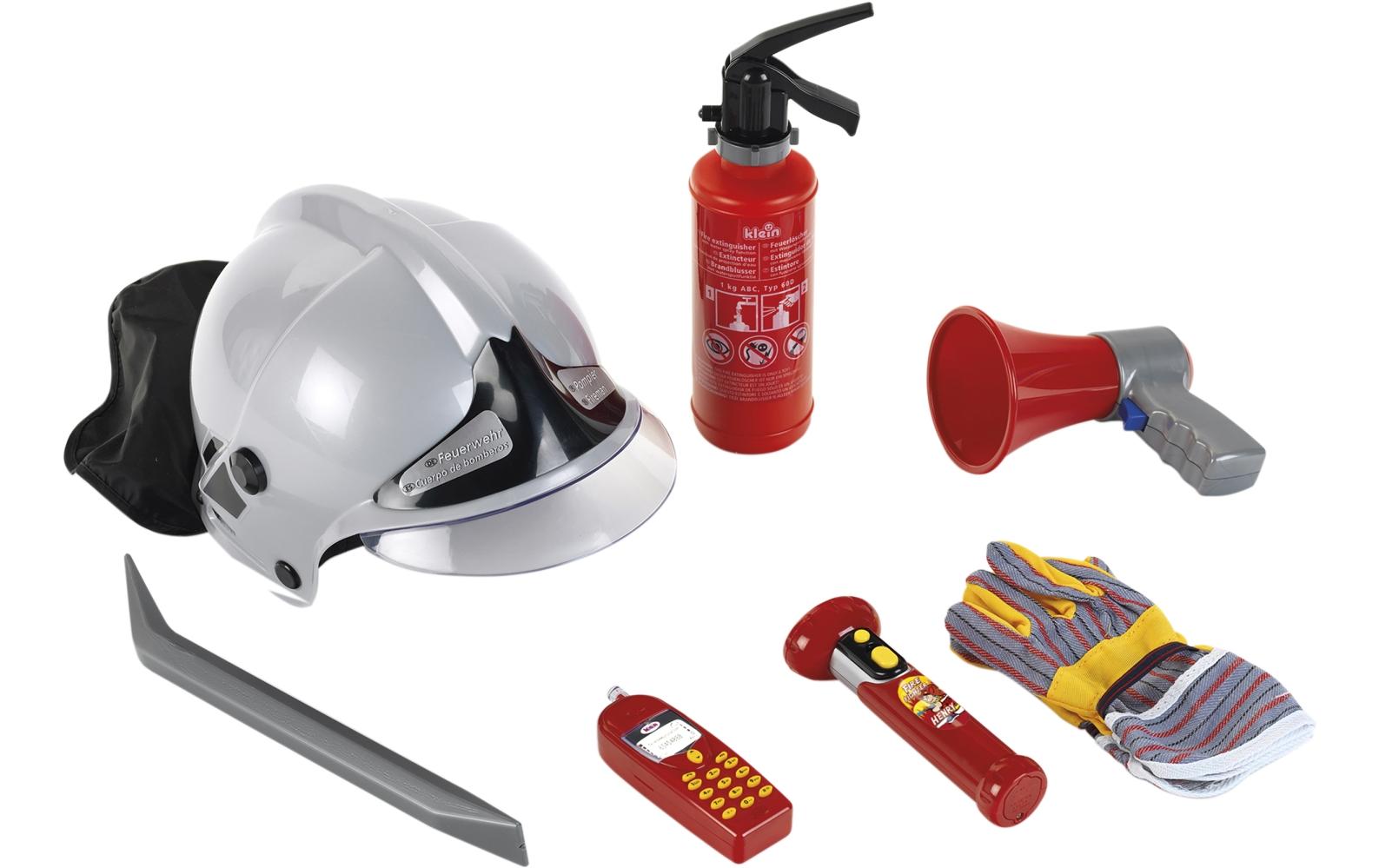 Theo Klein Feuerwehr-Set – 7-teilig – ab 3 J. – Kunststoff – grau/rot
