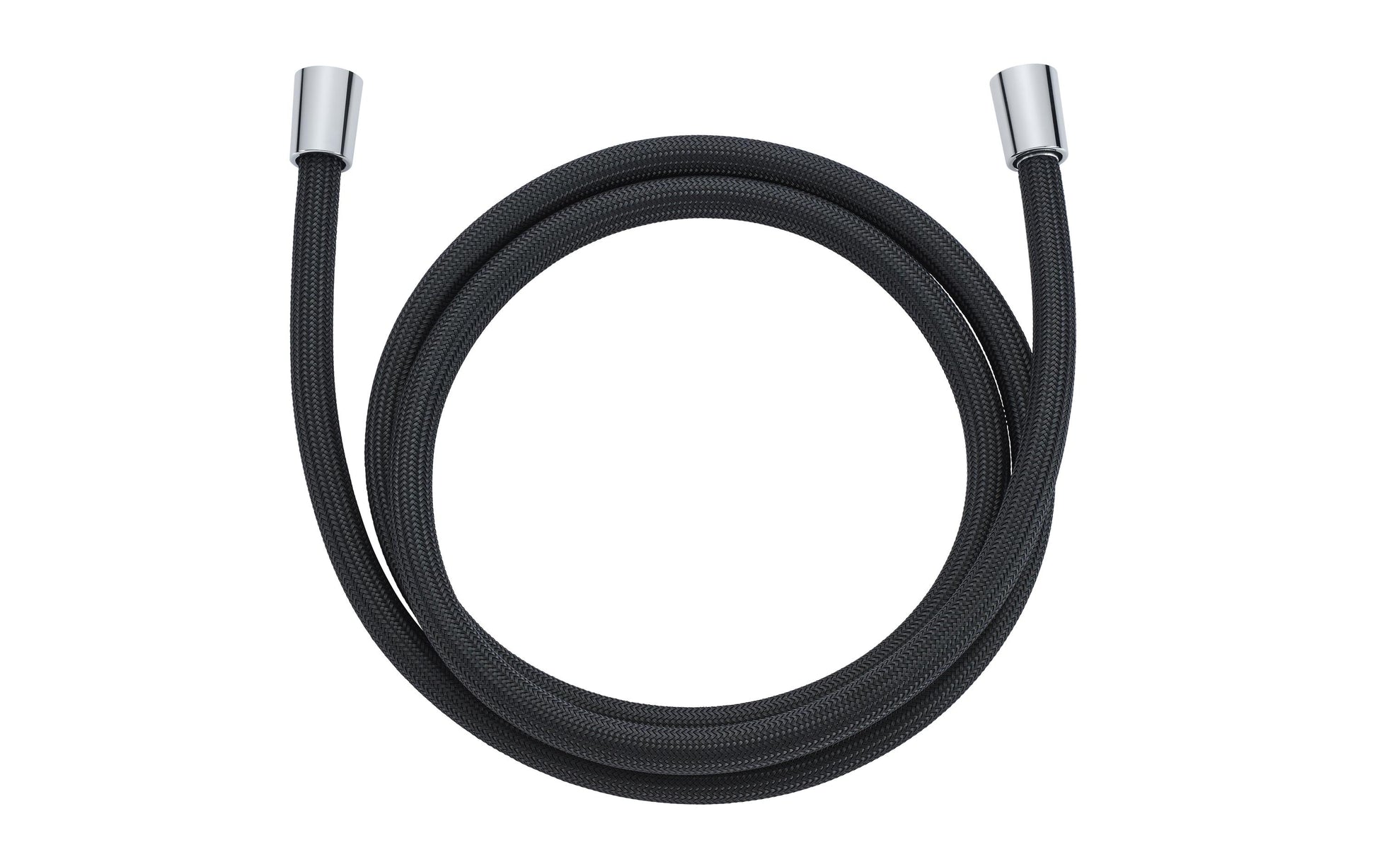 Diaqua Brauseschlauch CHROMALUX Zero – 180 cm, Polyethylen (PE), Chrom-Enden, für 1/2"-Anschluss, Schwarz
