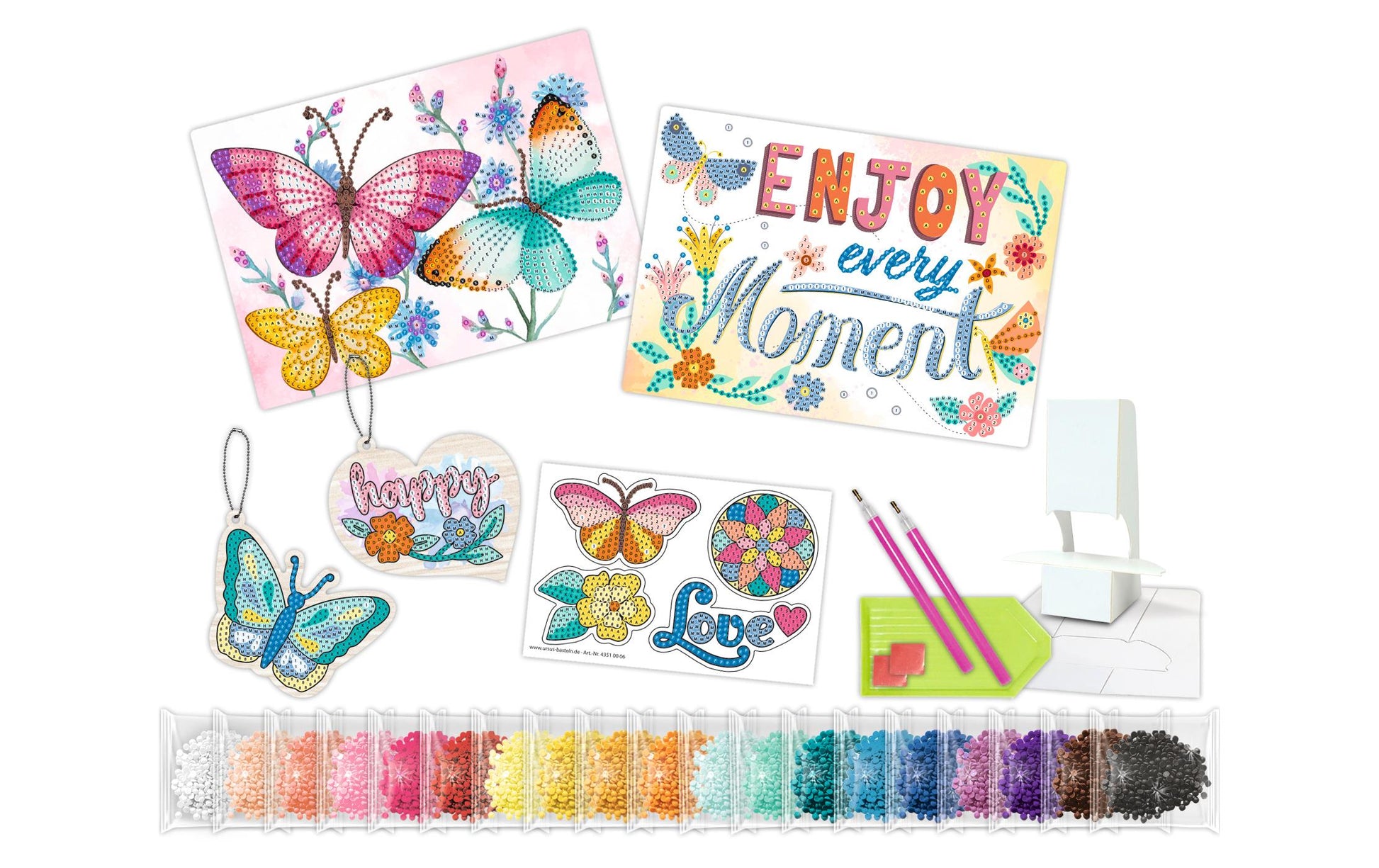 URSUS Diamond-Painting-Set Joy – 13-teilig – ab 8 Jahren
