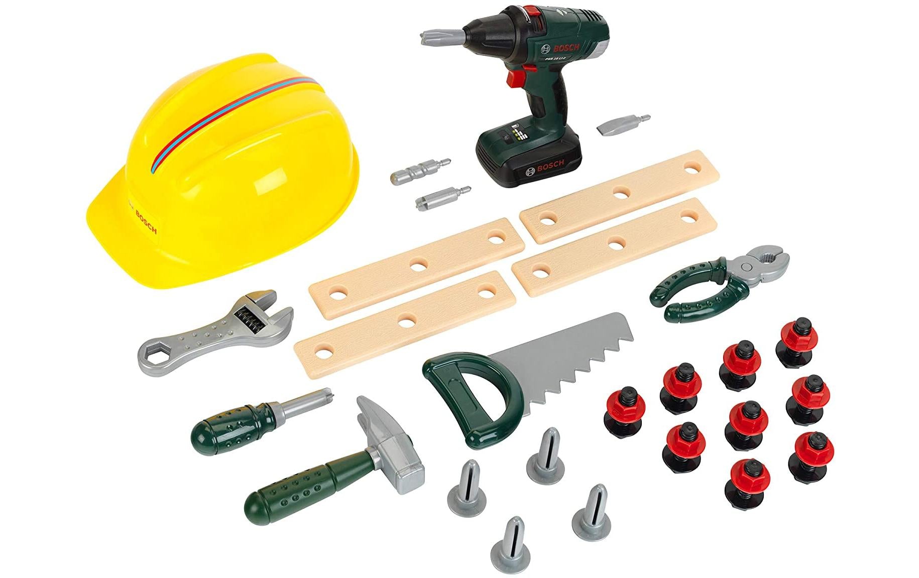 Theo Klein Werkzeugkoffer (Spielzeug) – Handwerker – mit Geräuschefunktion – 10 × 36 × 51 cm – ab 3 J.