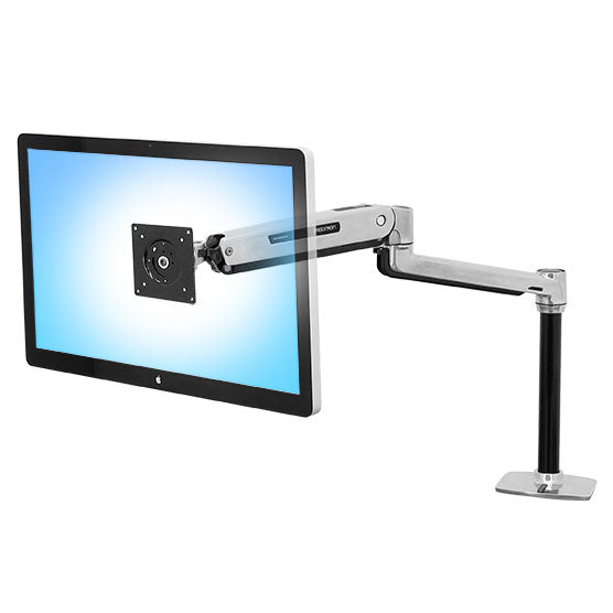 Ergotron LX Sit-Stand Tischhalterung – Monitorarm – bis 42", 3,2–11,3 kg, höhenverstellbar, silber