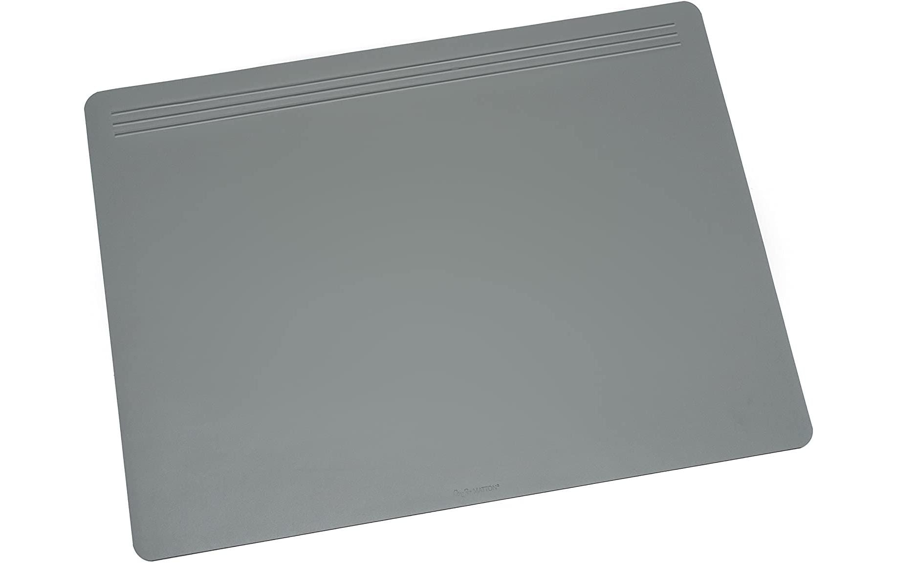 Laufer Läufer – Schreibtischunterlage Matton – 400 × 600 mm, Kunststoff, Grau, 1 Stück