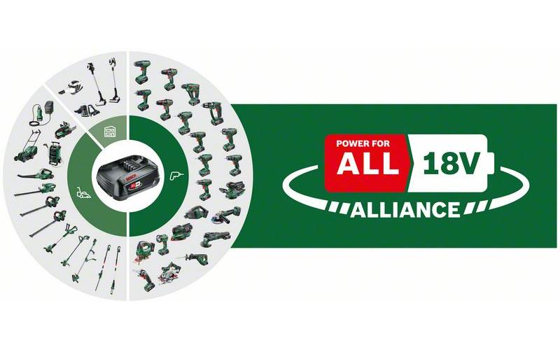 Bosch UniversalHedgeCut Akku-Heckenschere – 18 V – Schwertlänge 50 cm – 2,5 Ah & Ladegerät – POWER FOR ALL