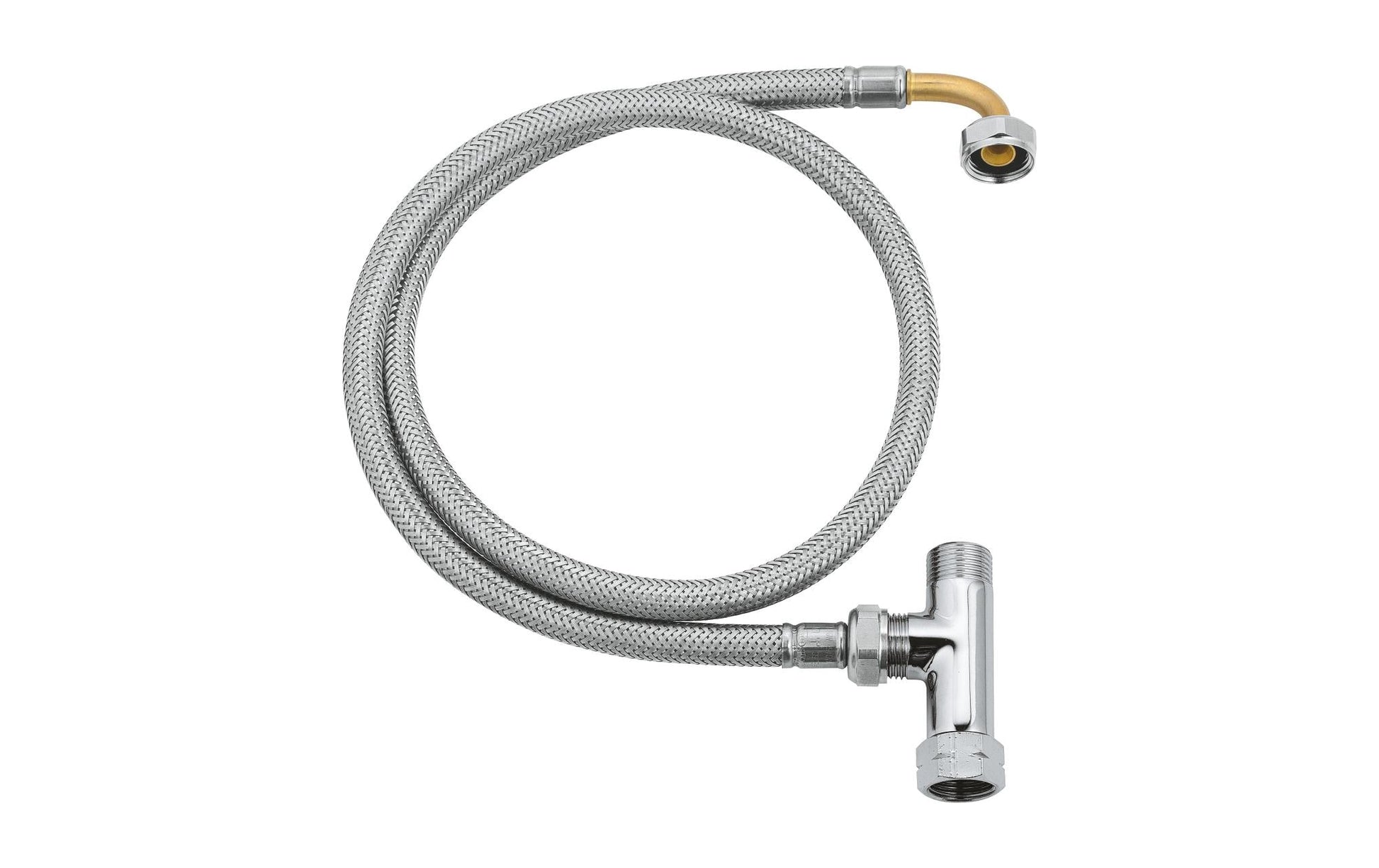 GROHE Anschlussgarnitur – Edelstahl, Anschluss 3/8", Schlauch 79,5 cm
