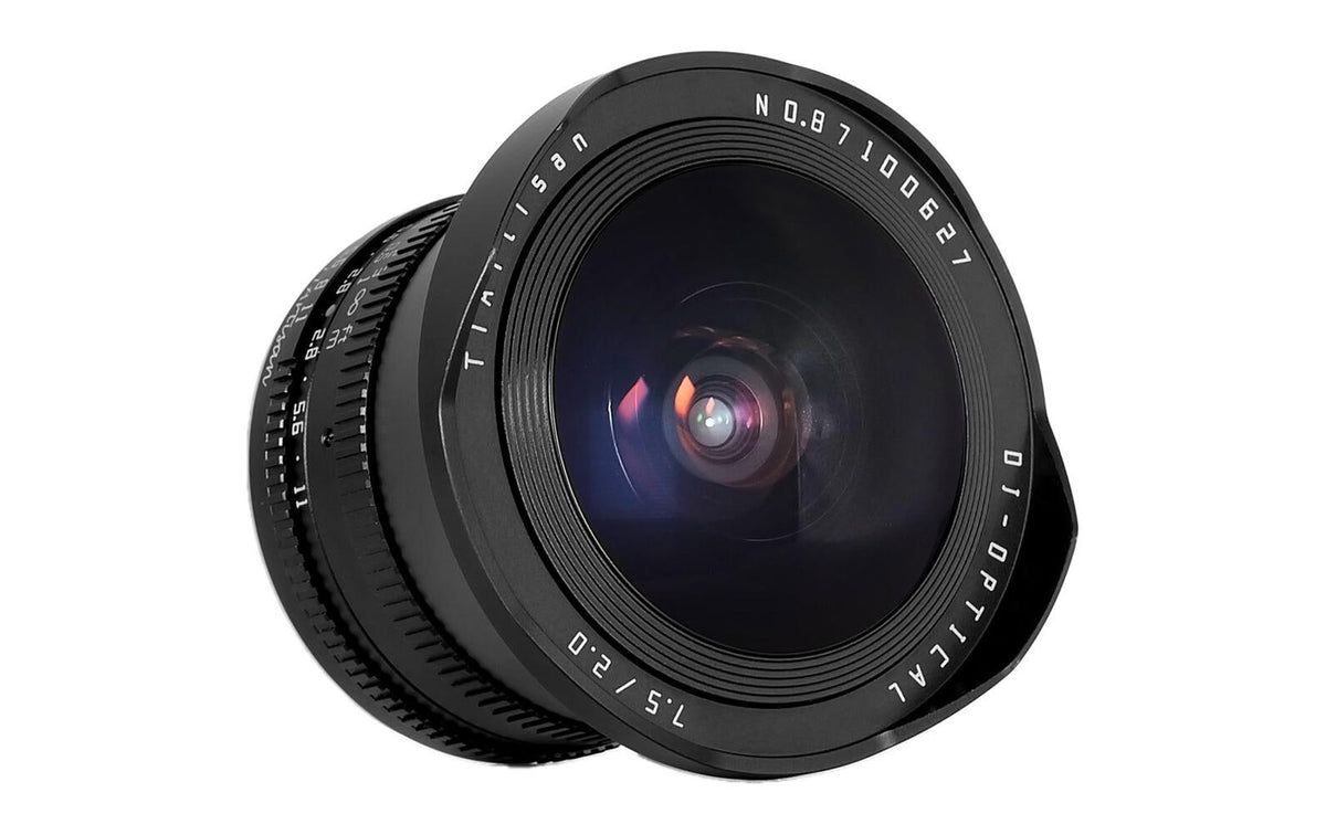 TTArtisan 7,5 mm f/2 Fisheye-Objektiv – Sony E-Mount – für Sony A5000, A5100, A6000 und andere – Schwarz