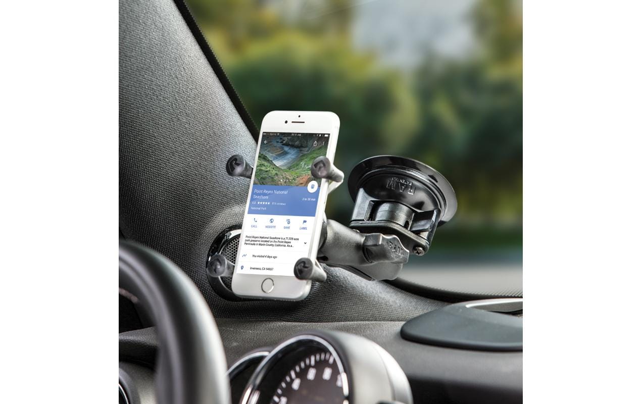 RAM Mounts Auto-Halterung, X-Grip, Saugnapf, 1" Kugel – für Smartphones – Schwarz, Aluminium/Kunststoff