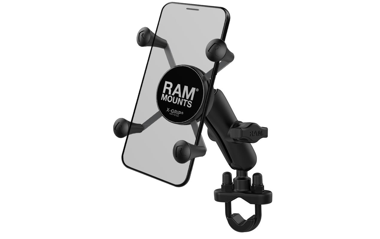 RAM Mounts Universal X-Grip – Fahrrad-/Motorrad-Halterung – Lenker, für Android/iOS – Schwarz