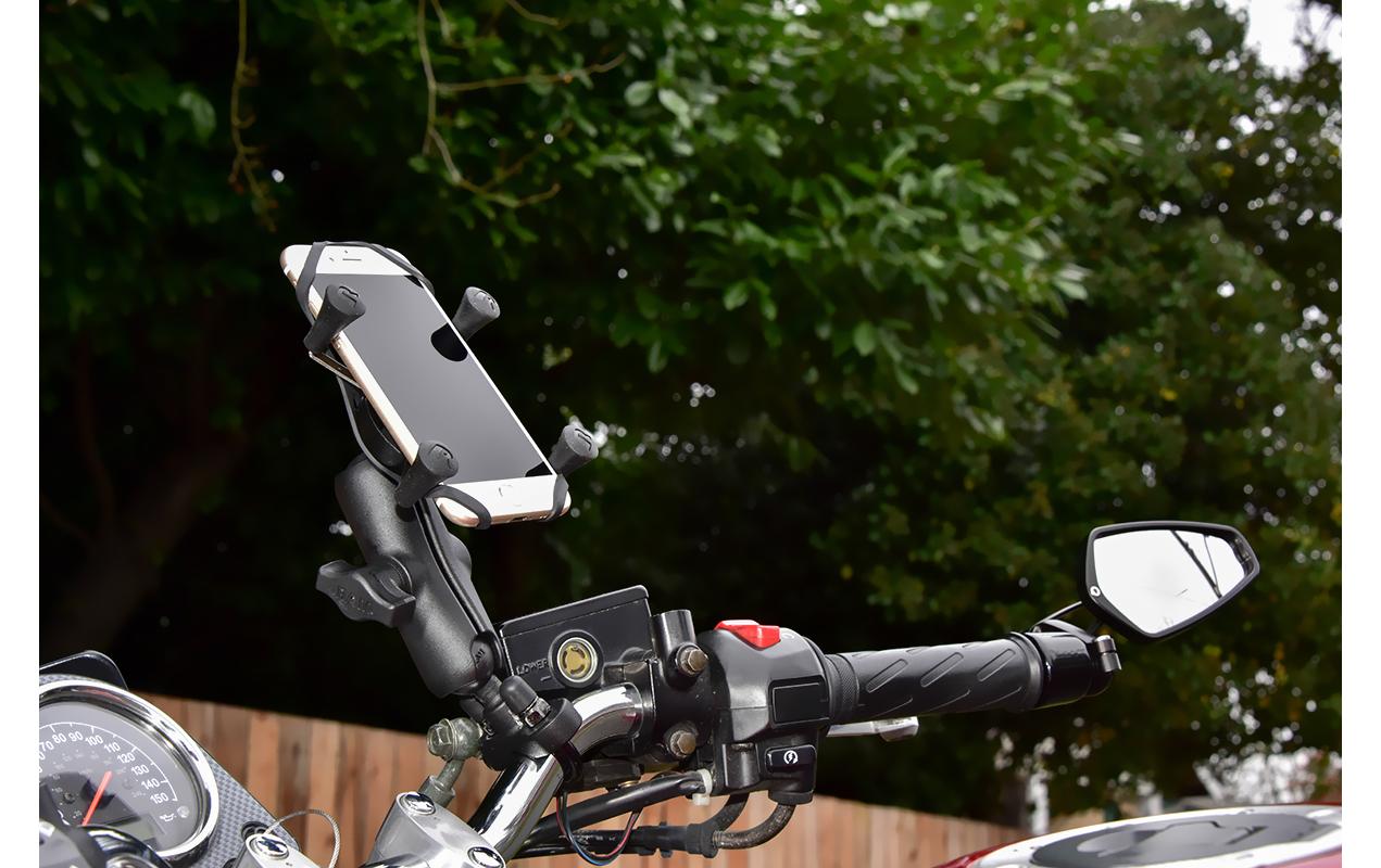 RAM Mounts Universal X-Grip – Fahrrad-/Motorrad-Halterung – Lenker, für Android/iOS – Schwarz