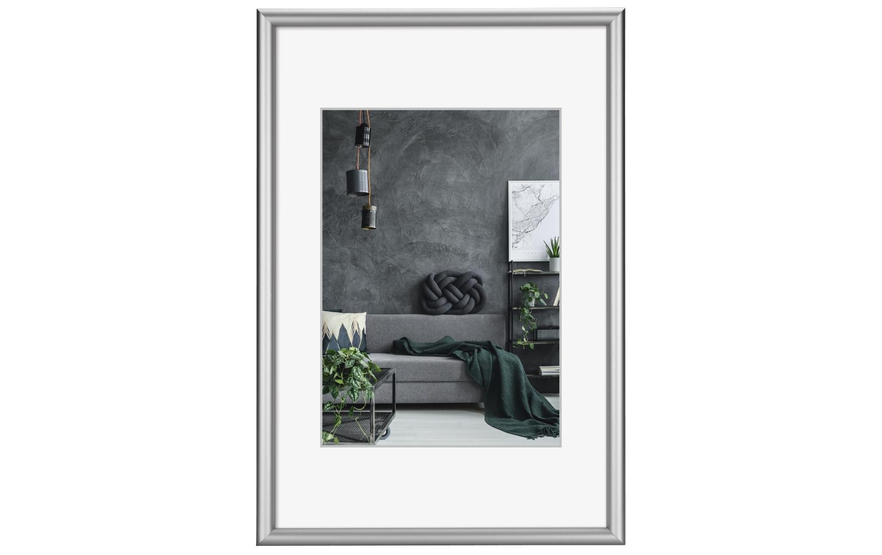 Hama Bilderrahmen – für 18 × 24 cm – Aluminium & Kunststoff, Silber