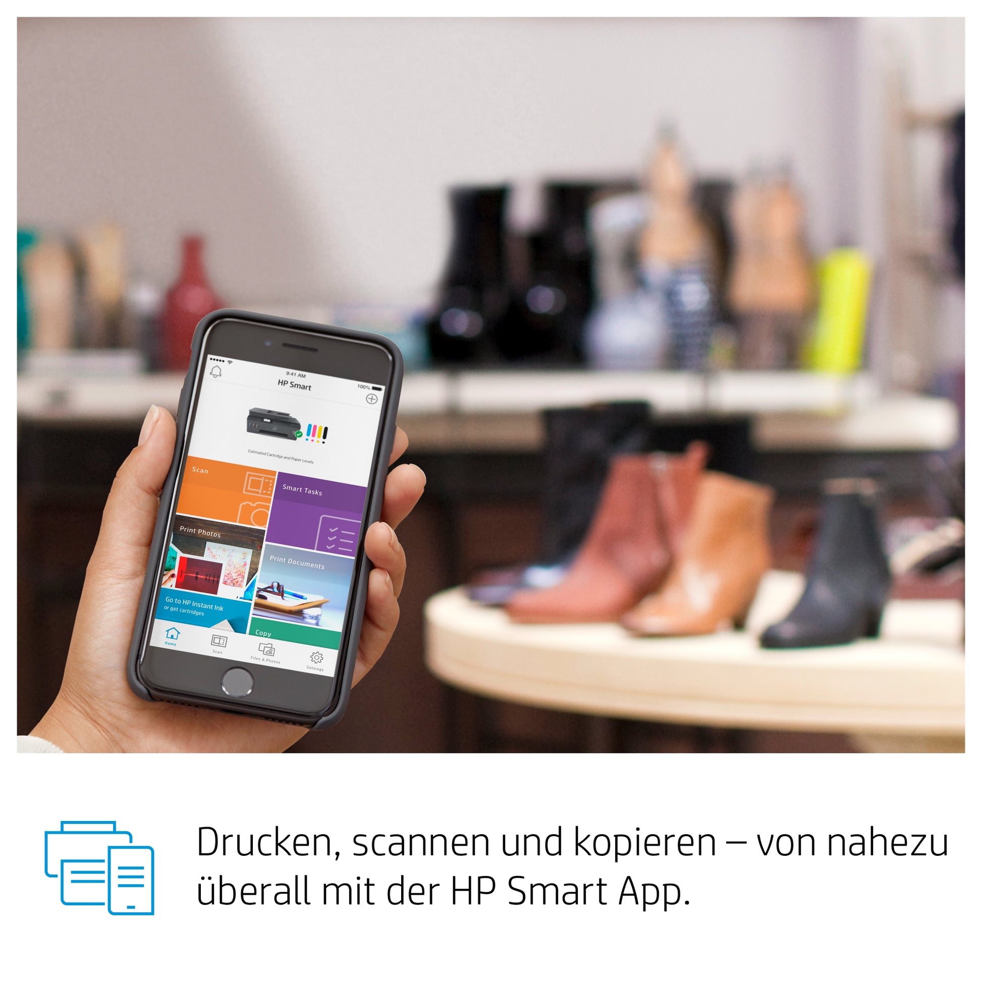 HP Smart Tank Plus 655 – Farbiges Tintenstrahl-MFP A4, 4-in-1 – USB/WLAN – Duplex, ADF – 11 S./Min. S/W, 5 S./Min. Farbe