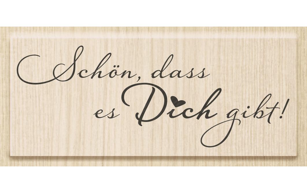 HEYDA Motivstempel – Schön dass es Dich gibt – Holz – 80 × 31 mm