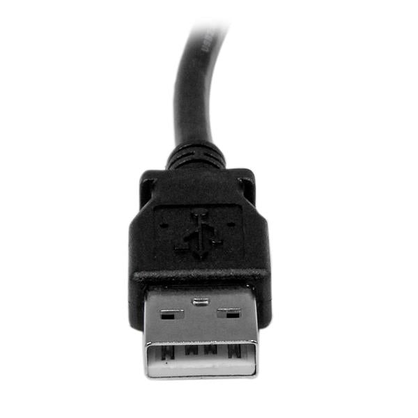StarTech.com USB-A auf USB-B Kabel – USB 2.0 (480 Mbit/s) – 3 m – Abgewinkelt, PVC-Mantel – Schwarz