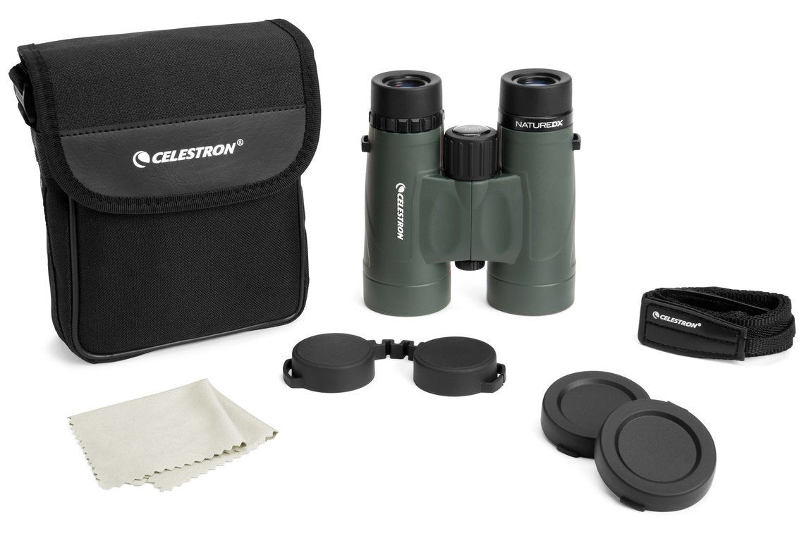 Celestron Nature DX 10×42 Fernglas – 10×, 42 mm Objektiv, BaK-4 Prismen, wasserdicht, grün