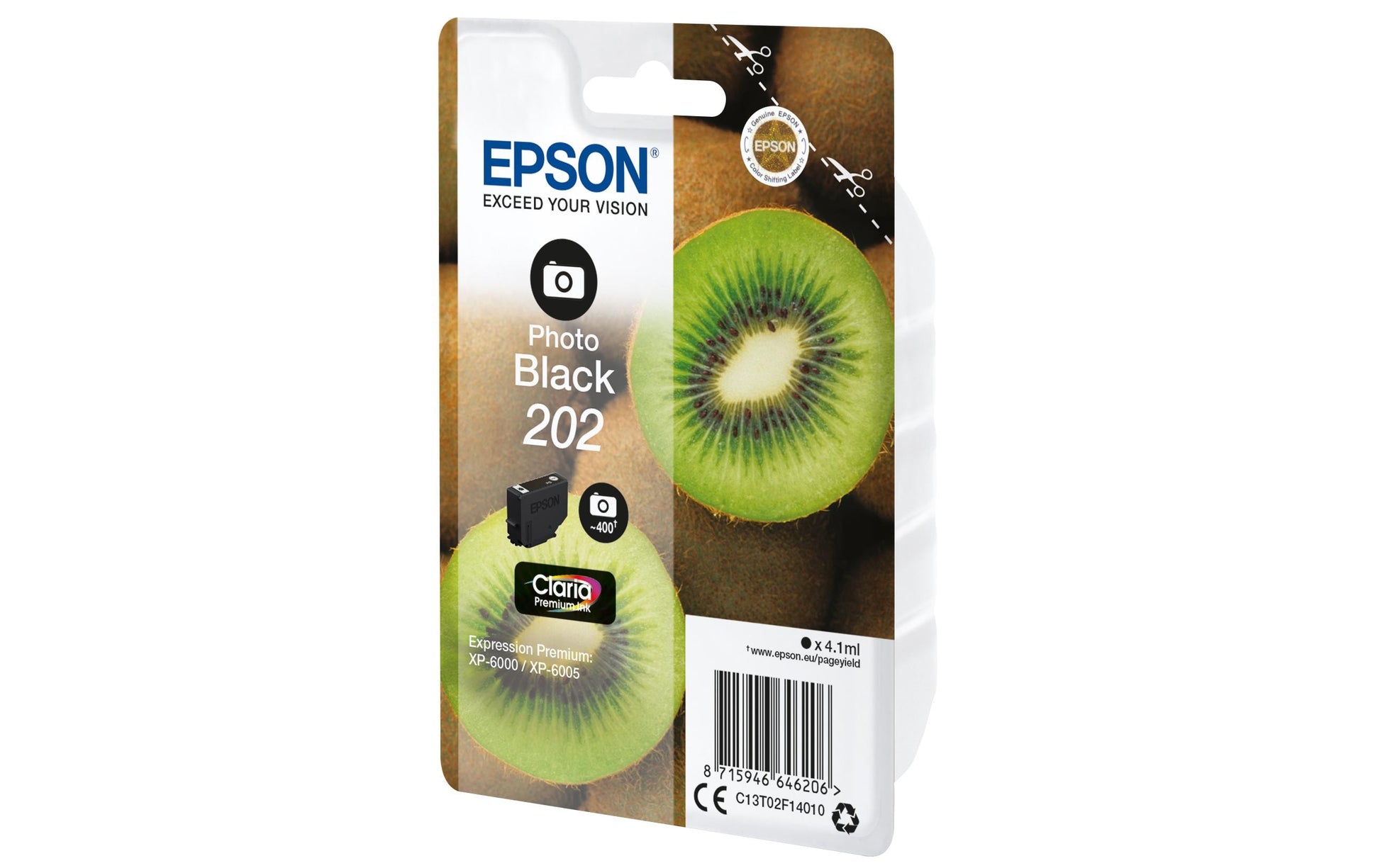 Epson Tintenpatrone C13T02F14010, schwarz, 4,1 ml, original – für Tintenstrahldrucker und Multifunktionsgeräte