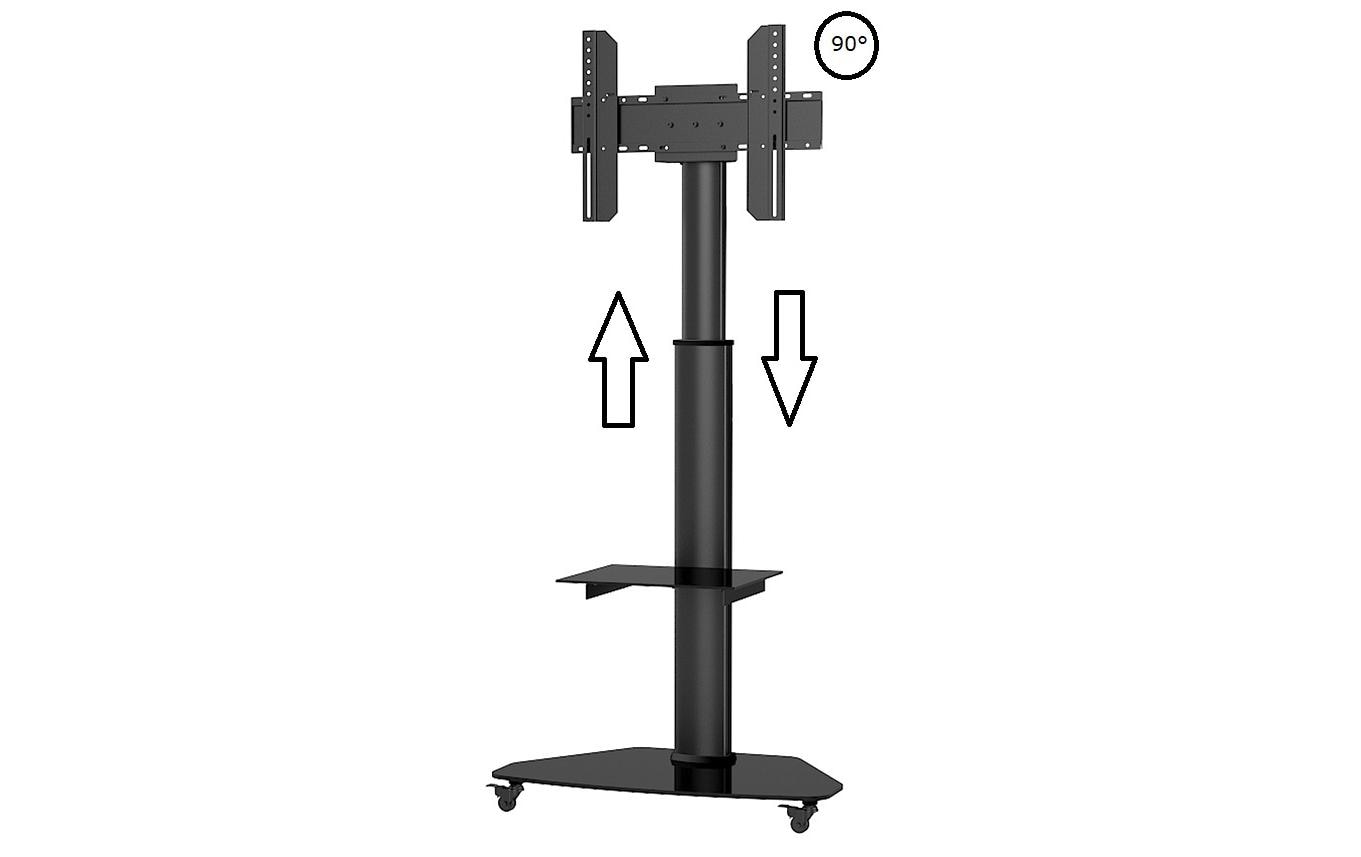 Audioraq Displayständer, schwenkbar, höhenverstellbar, für 45", VESA 600×400, bis 40 kg, schwarz