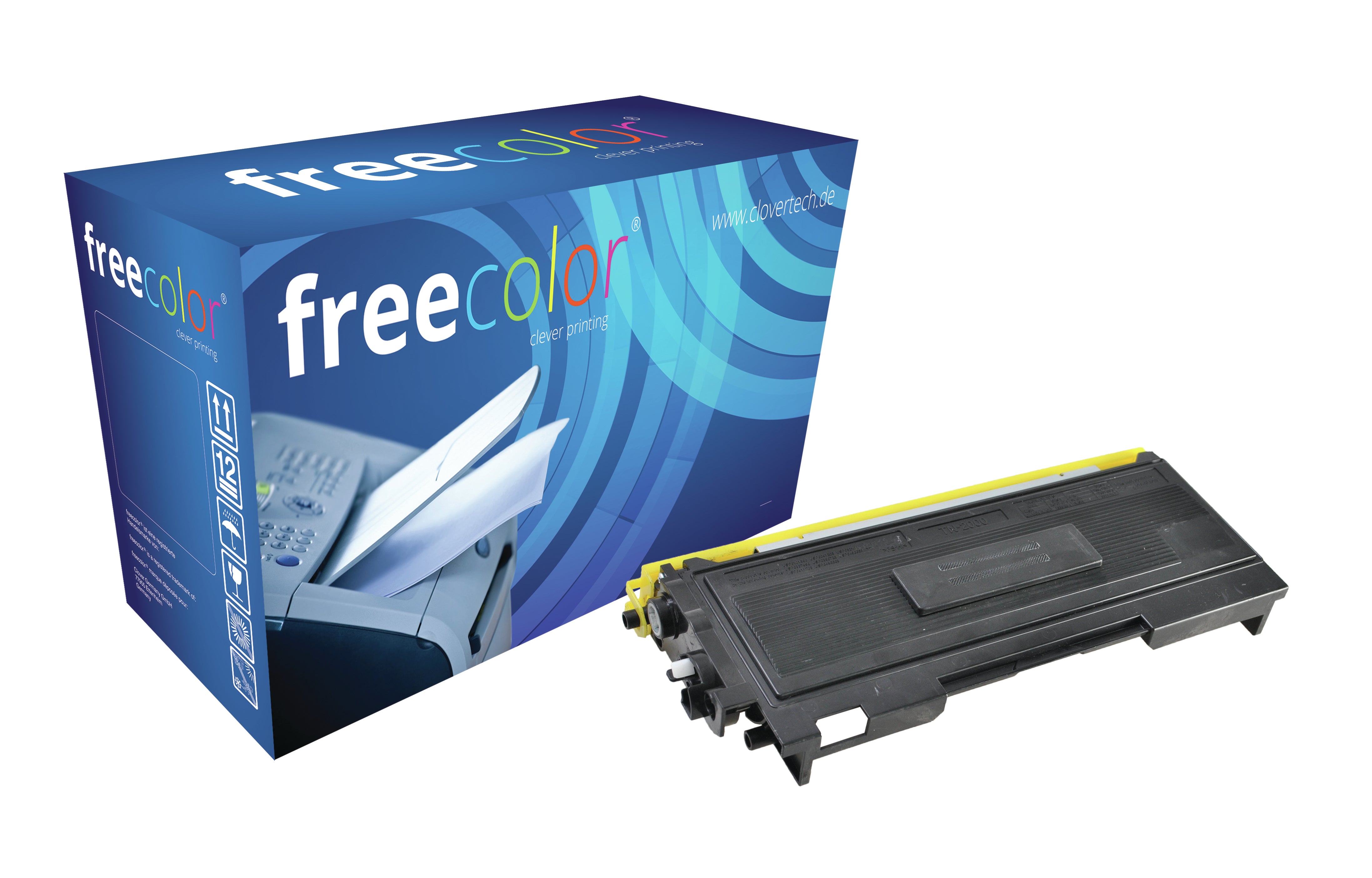 Freecolor Toner TN2000 – schwarz, 2500 Seiten – für Brother DCP-7010/DCP-7025/Fax 2820 und andere