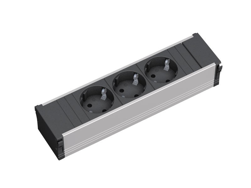 Bachmann CONI Steckdoseneinheit – 3×Schuko (Typ E/F), GST18, 0,2 m, Einbau