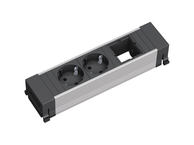 Bachmann POWER FRAME Steckdoseneinheit – 2×T13, USB 15,5 W, Einbau