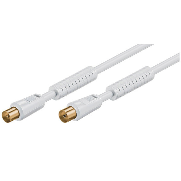 VALUE Koaxial-Antennenkabel (IEC) – 2,5 m – Weiss
